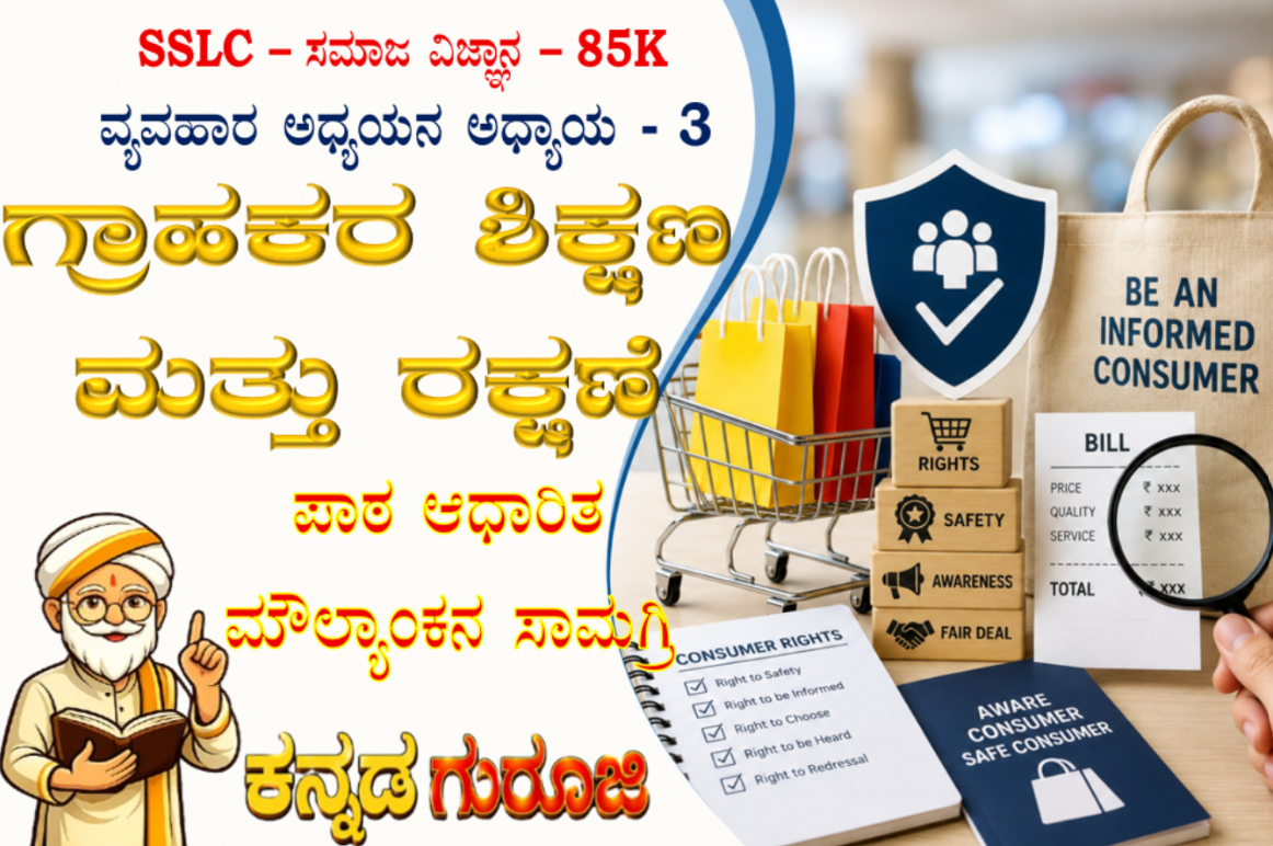 ಕರ್ನಾಟಕ SSLC ಸಮಾಜ ವಿಜ್ಞಾನ | ವ್ಯವಹಾರ ಅಧ್ಯಯನ ಅಧ್ಯಾಯ 3 | ಗ್ರಾಹಕರ ಶಿಕ್ಷಣ ಮತ್ತು ರಕ್ಷಣೆ | LBA ನೋಟ್ಸ್ (2026)